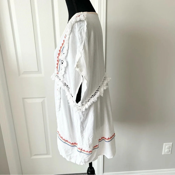 Australian Designer Suboo Embroidered Boho Blouse With Fringe - Picture 2 of 13